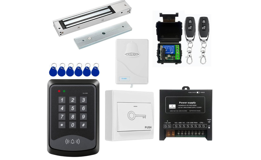 Kit De Sistema Control Acceso Puerta Independiente Cerradura Magnetica Electrica