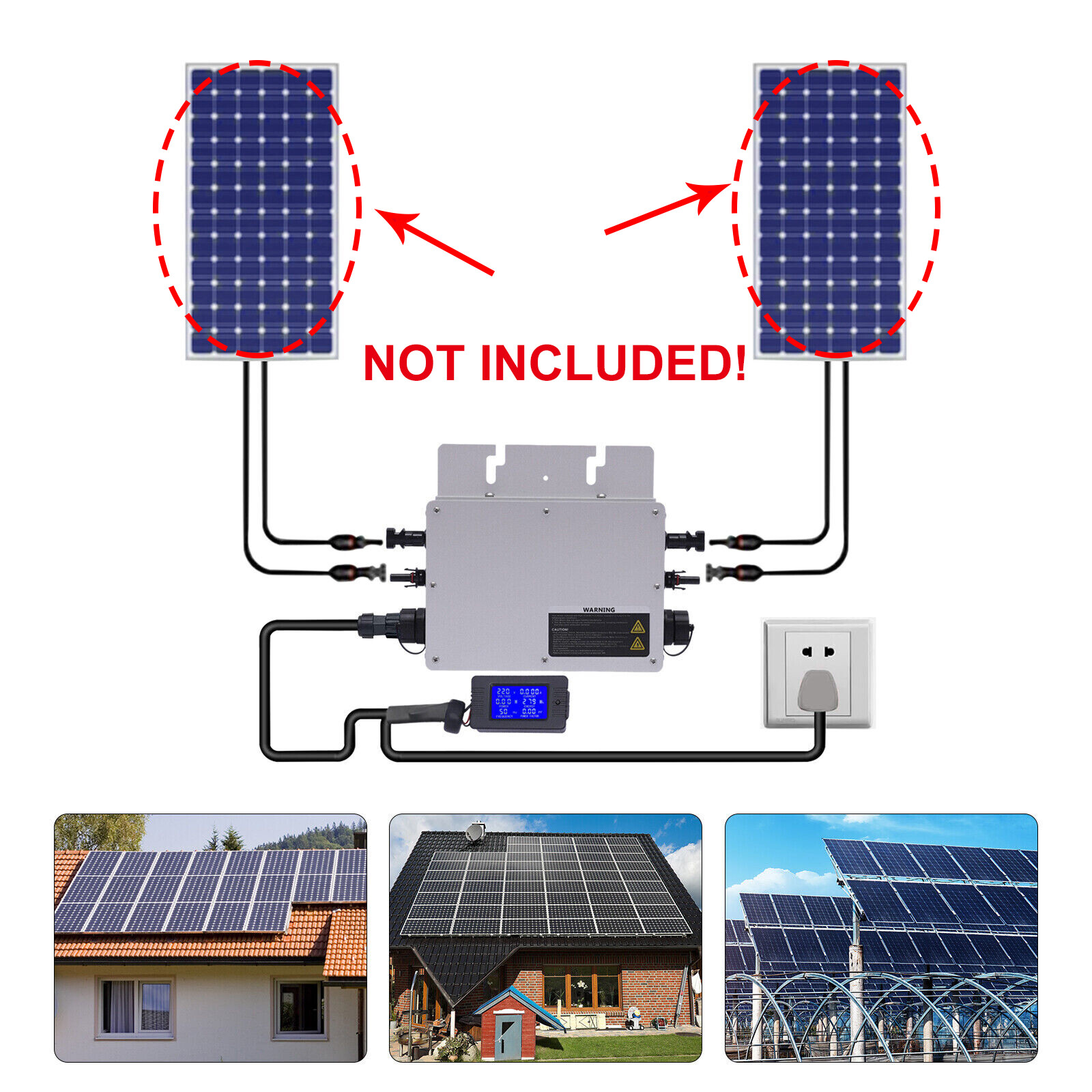 700W, Solar Grid Tie Micro Inverter Fit Solar Panel Waterproof Grid Tie Inverter gallery
