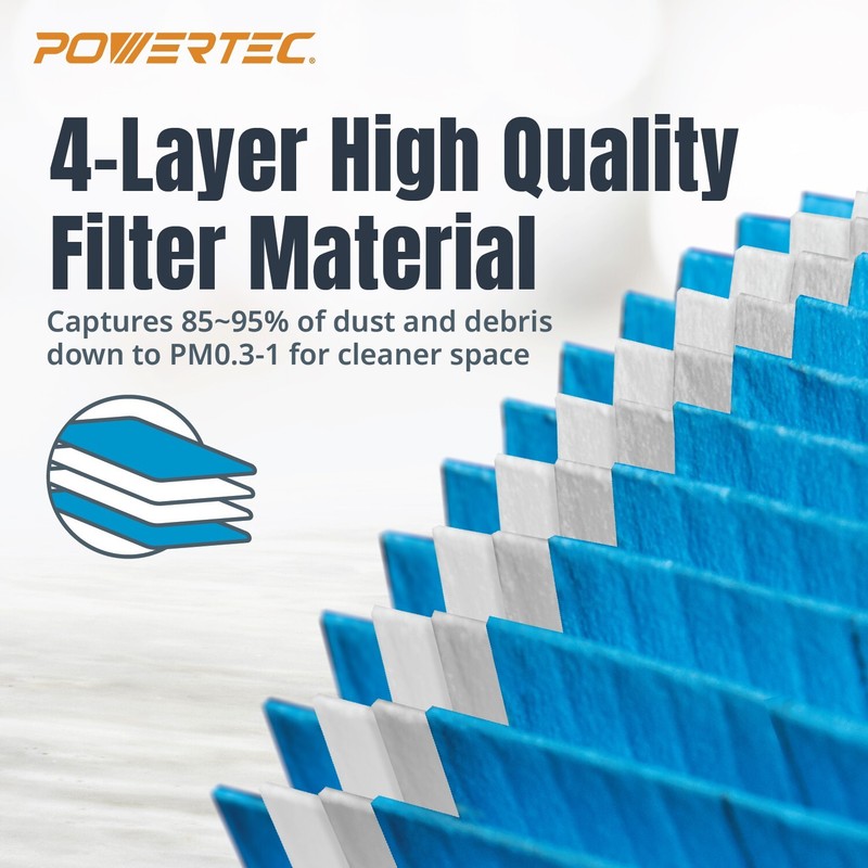 POWERTEC High Efficiency Filter Replacement for 90350/90304/90344 (75082) gallery