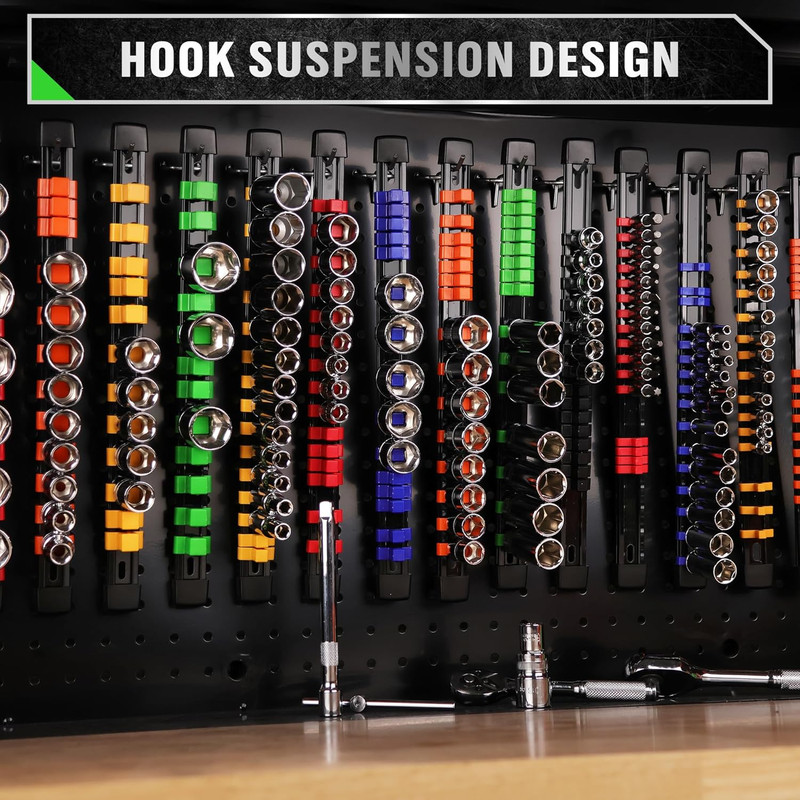 Socket Organizer Set 18-Piece for Tool Box Drawer Holder Clip Rail Trays gallery