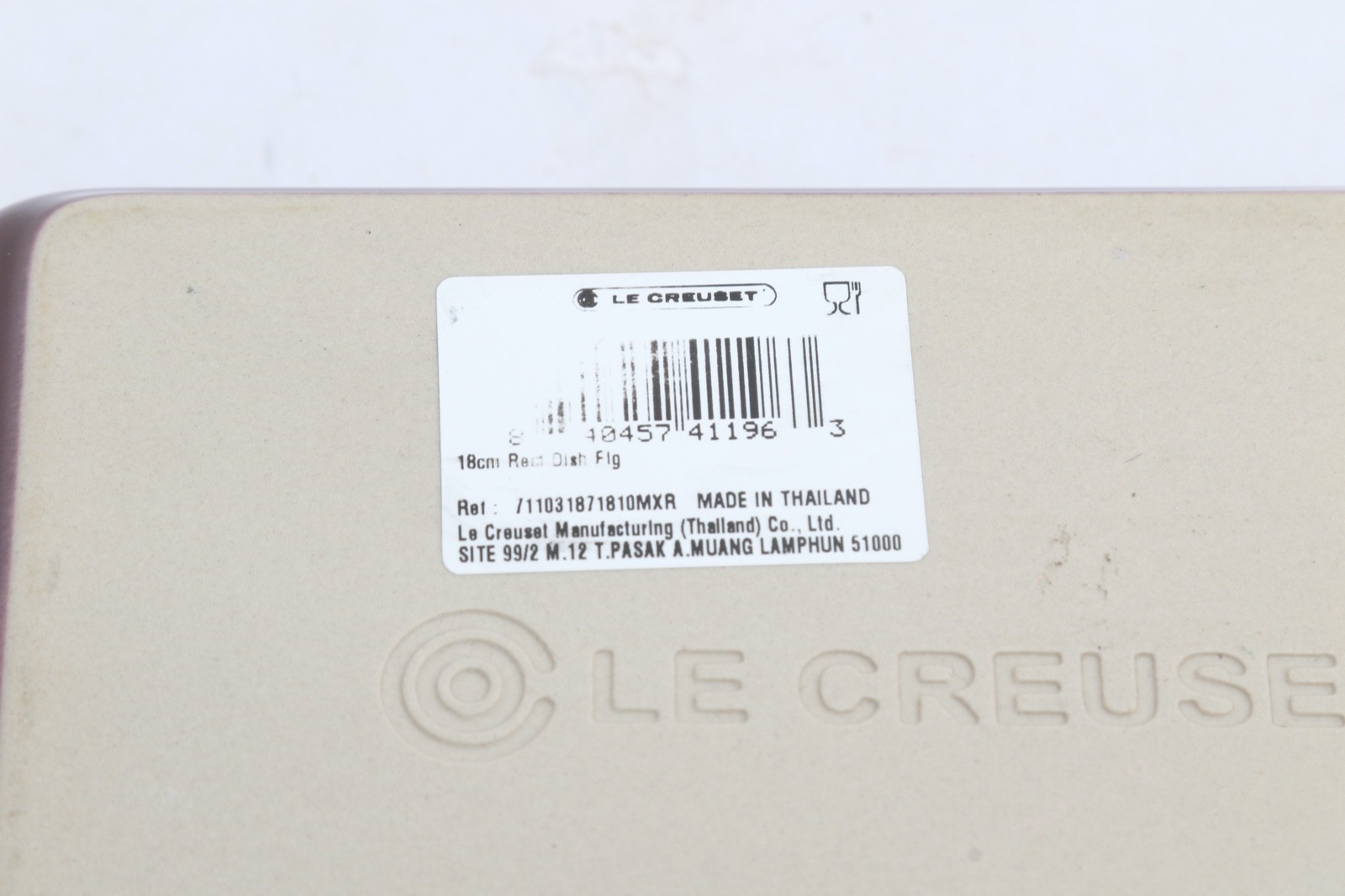 Le Creuset Fig 18 cm Rectangular Baking Dish Stoneware, 7.25"x5" NEW gallery