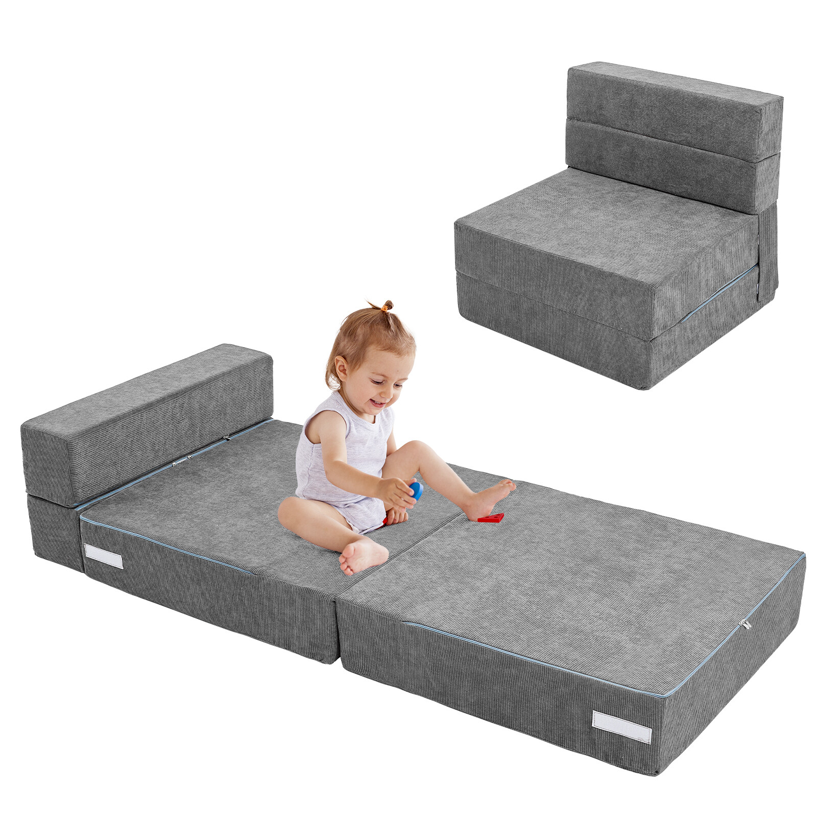 NAIZEA Tri Fold Mattress Memory Foam Mattress Foldable Bed with Washable Cover gallery