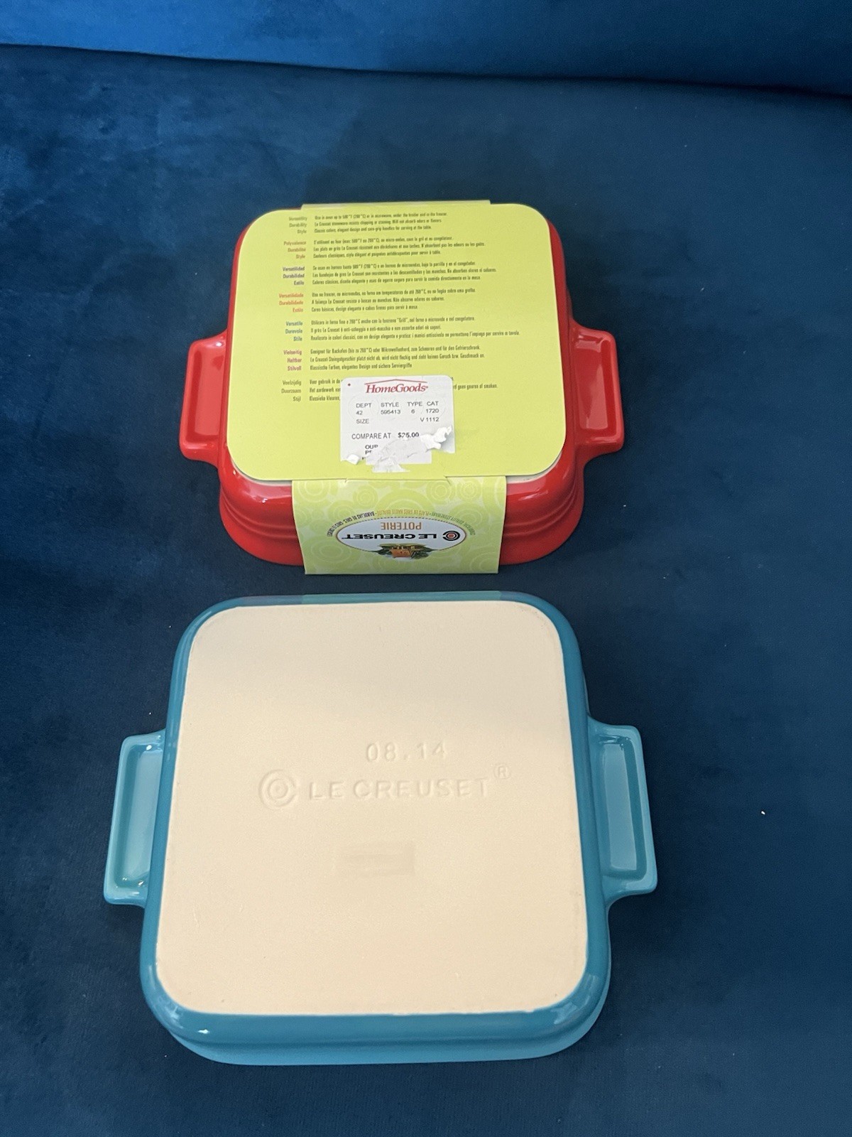 Le Creuset 13 Cm Square Casserole Baking Dish NEW PAIR 5" x 5" NEW gallery