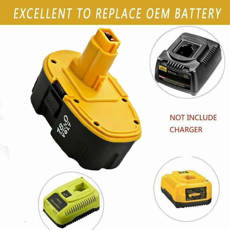 Replacement For Dewalt 18 Volt 18V Battery /Charger DC9096-2 DC9098 DW9099 gallery