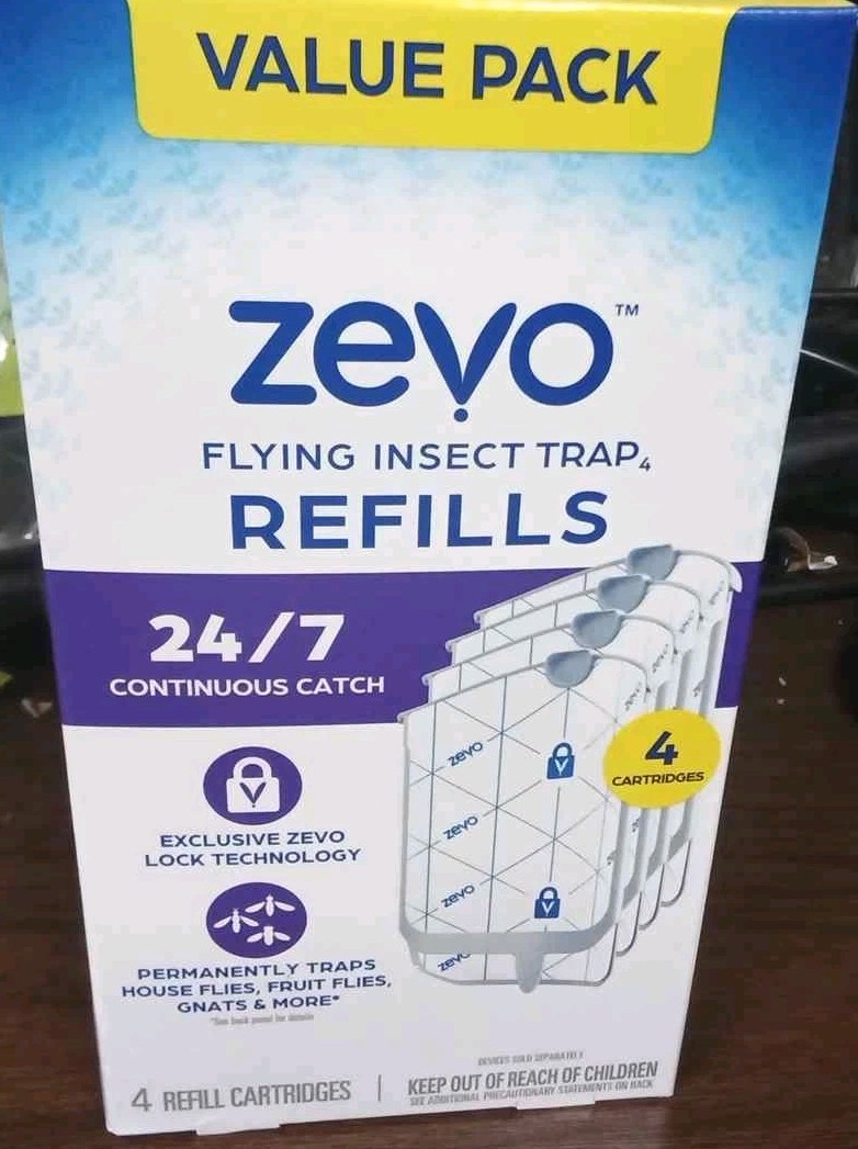Zevo Flying Insect Trap, Fly Trap Refill Cartridges (Twin Pack, 4 Cartridges) gallery