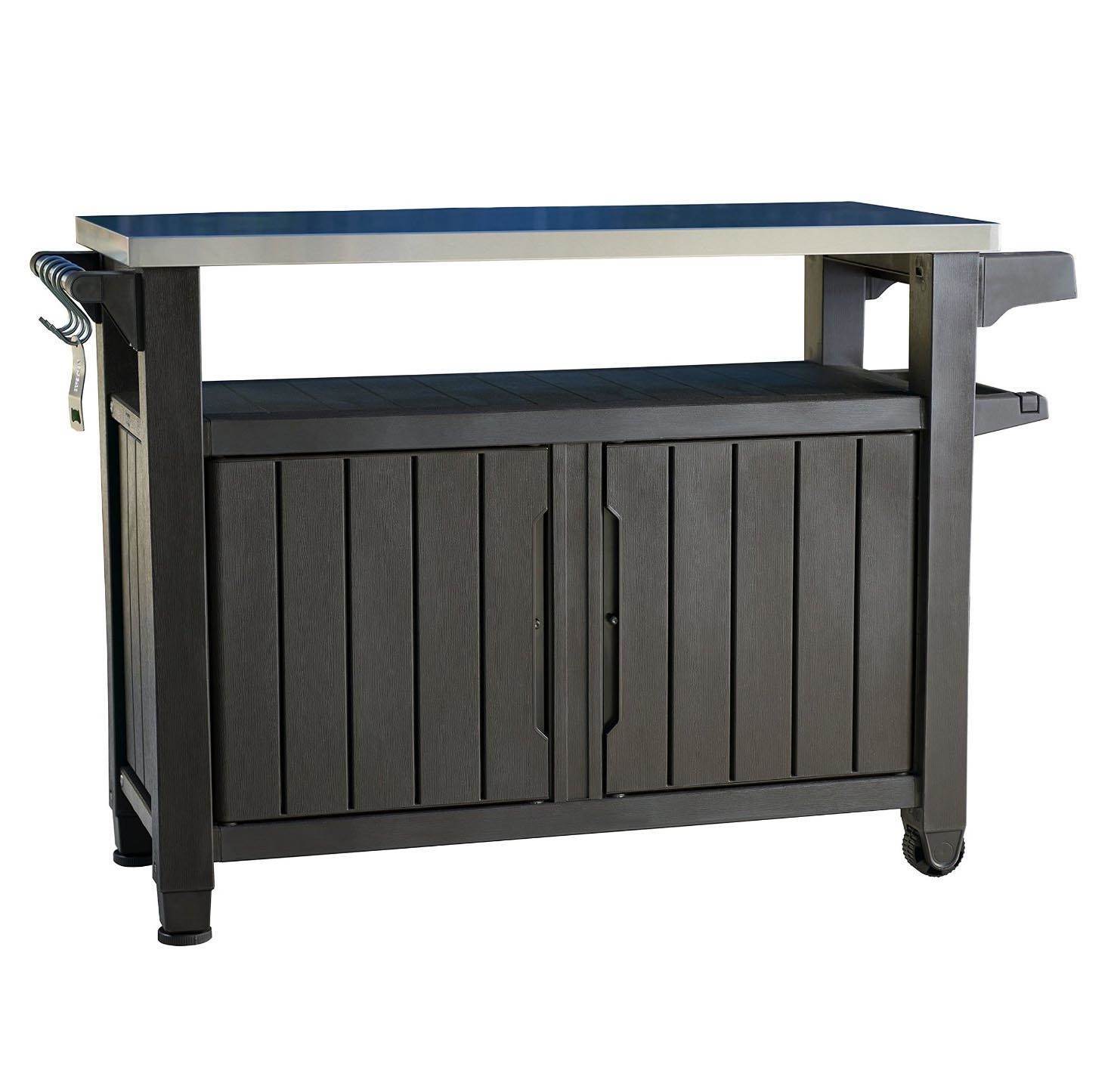 Keter Unity XL 78 Gal Patio Storage Unit BBQ Grilling Bar Cart (For Parts) gallery