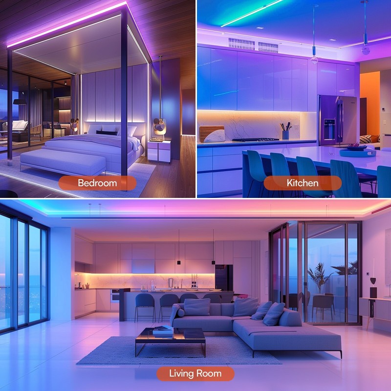 LED Strip Lights, Smart Light with App Remote Control, RGB LED Lights for room gallery