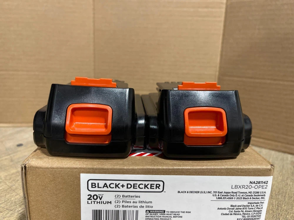 BLACK + DECKER 20V Max Power Connect Lithium-Ion Battery LBXR20 1.5Ah - 2 Pack gallery