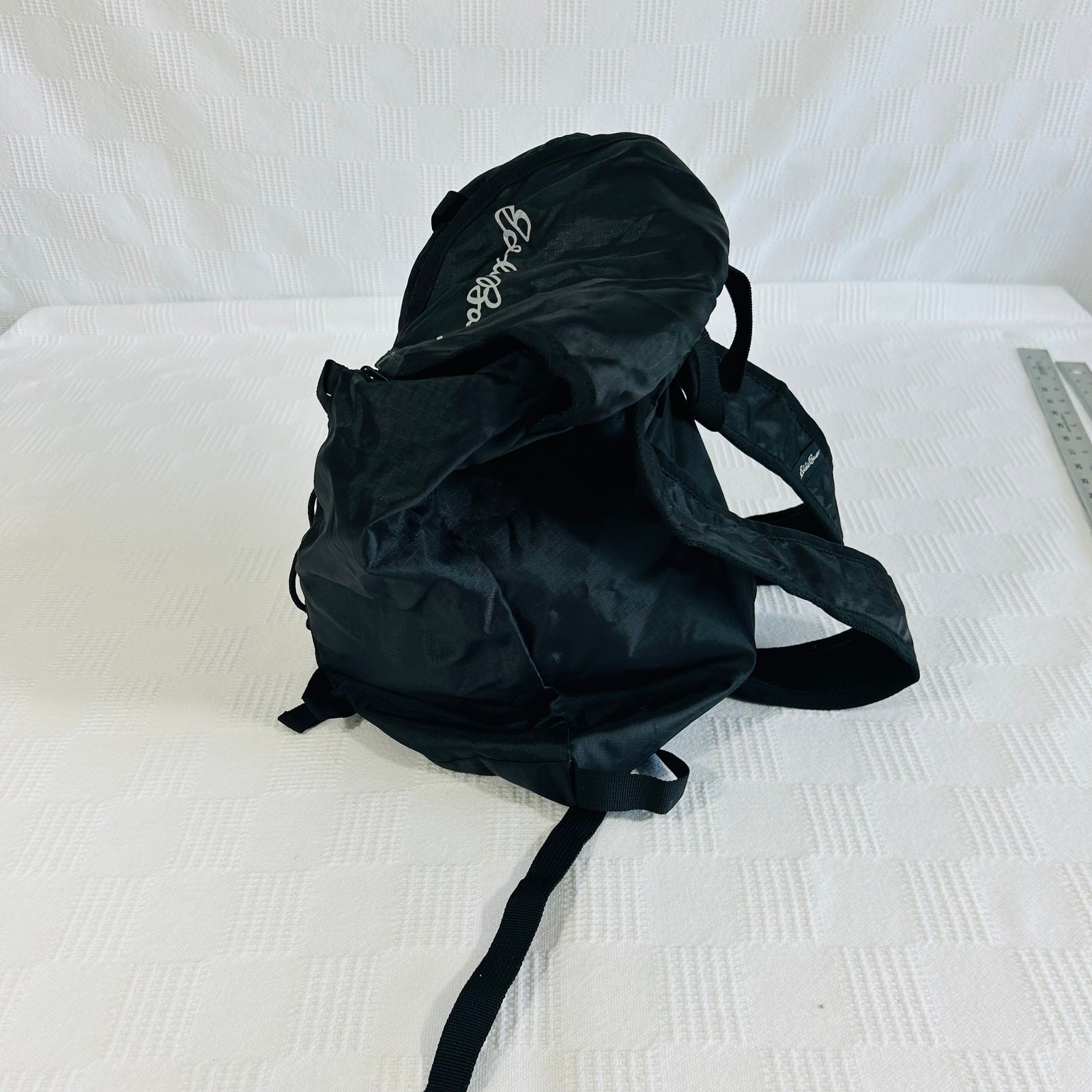 Eddie Bauer 20L Stowaway Ruck Pack Black 100% Polyester 4