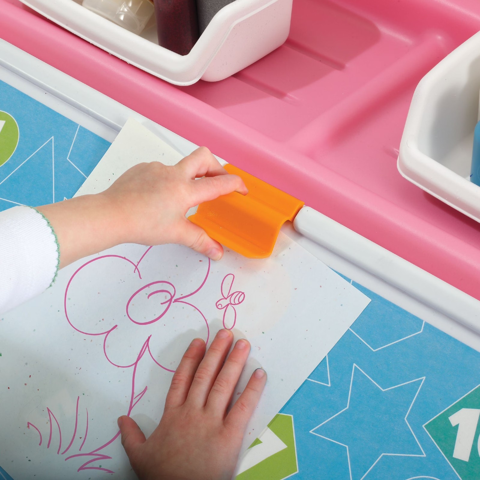 Step2 2-in-1 Pink Toy Storage Box & Art Lid Plastic Toy Chest gallery