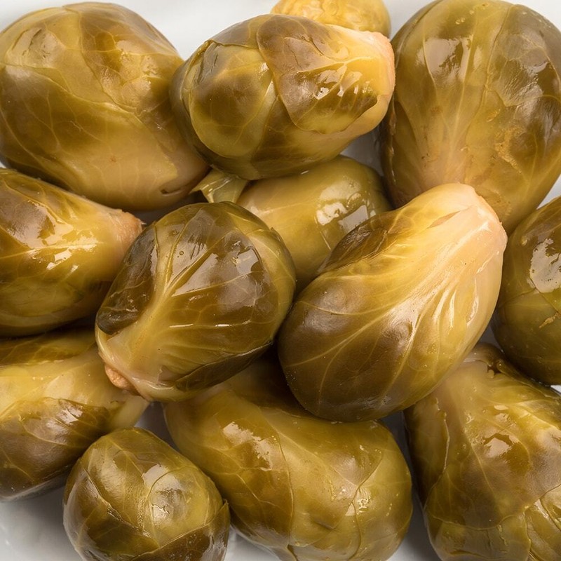 Amish Wedding Mild Pickled Brussel Sprouts, Two 16 oz Glass Jars gallery