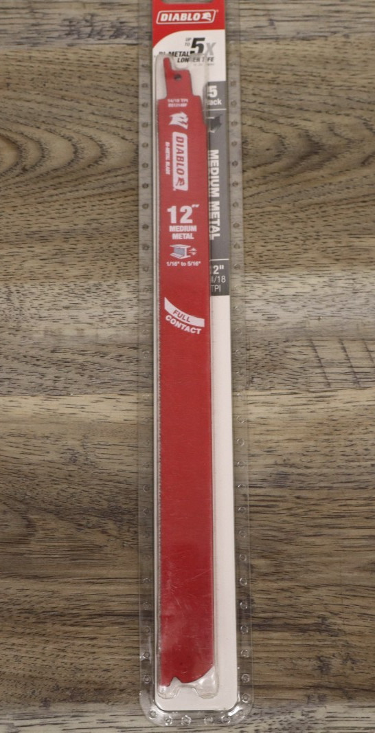 Diablo DS1214BF5 Steel Demon Reciprocating Blades 12" x 14/18 TPI - 5 Pack gallery