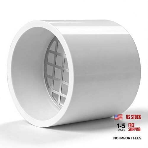 PVC Vent Cap for 3" Schedule 40 Pipe, Stainless Steel Roof with Mesh 3 Inch 1