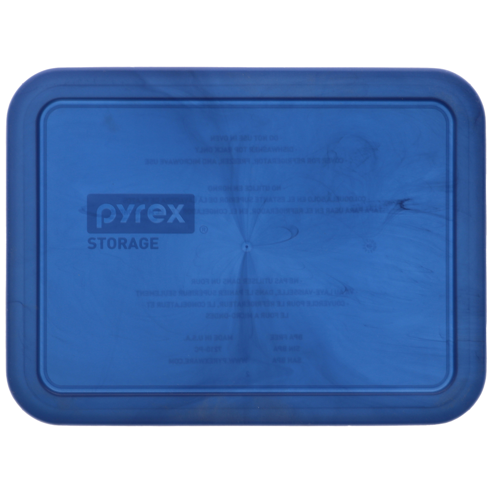 Pyrex 7210-PC-TR 3-Cup Translucent Marbled Blue Food Storage Lids (2 Pack) gallery
