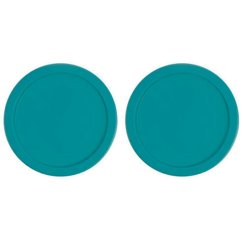 2 Replacement Lids Covers for Pyrex 2-Cup Containers, 5-Inch 7200-PC TEAL