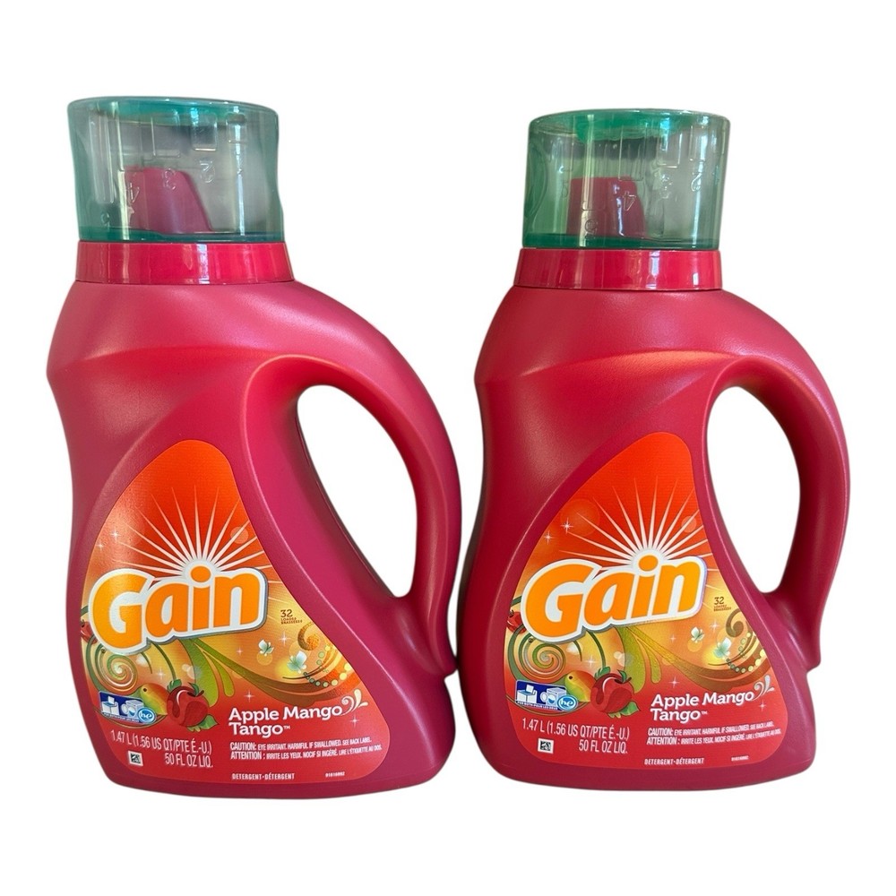 2-NEW Gain Apple Mango Tango Laundry Detergent 50oz 32 Loads