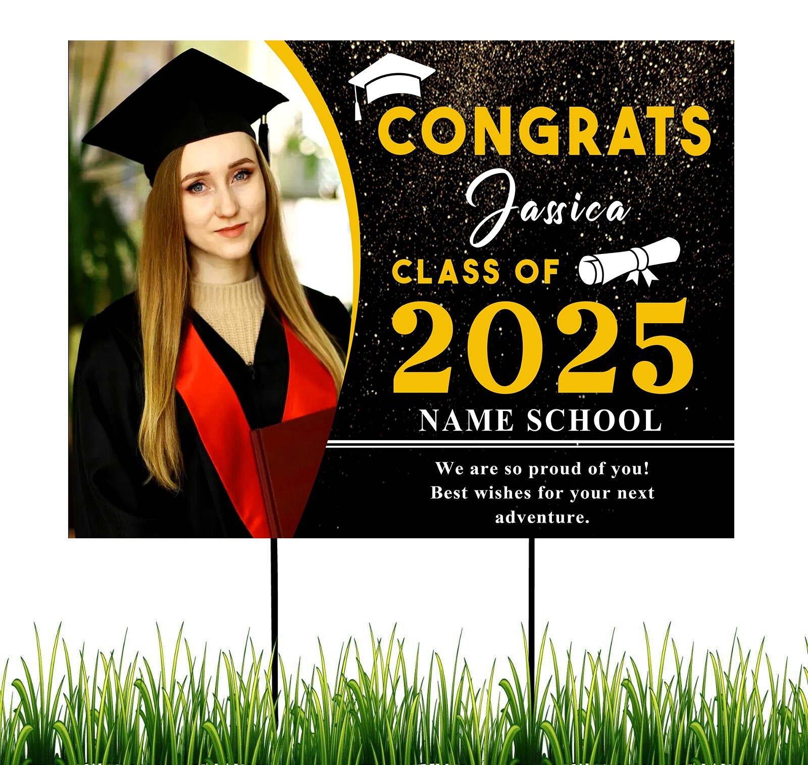 Personalized 2025 Graduation Decorations-Congrats Grad Yard Sign Decoration gallery