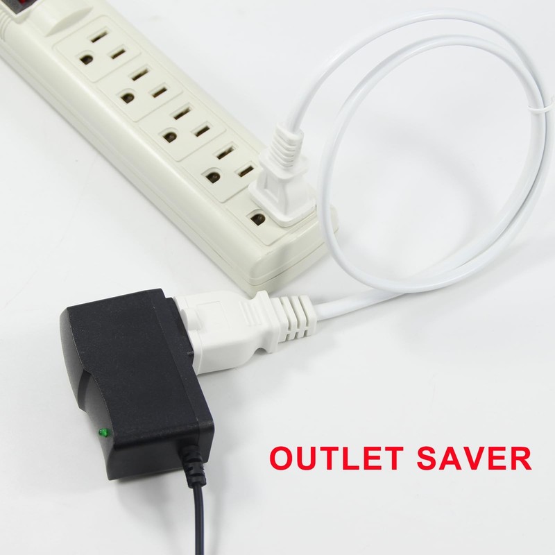 2FT Polarized 2Prong Extension Cord - White Replacement US AC Two Prong 13A 1... gallery