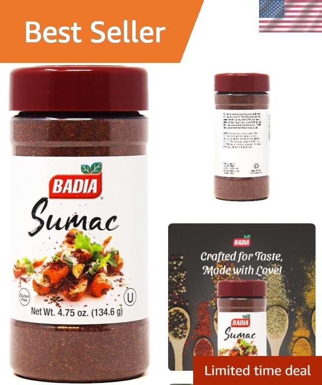 Sumac Spice, 4.75 oz - Ground Sumac Seasoning, Tangy Citrus, Authentic Flavor... gallery