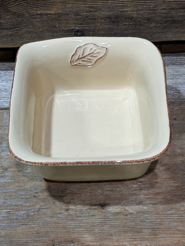 Host Collection, Tastefully Simple, Square Dip Bowl, Almond gallery