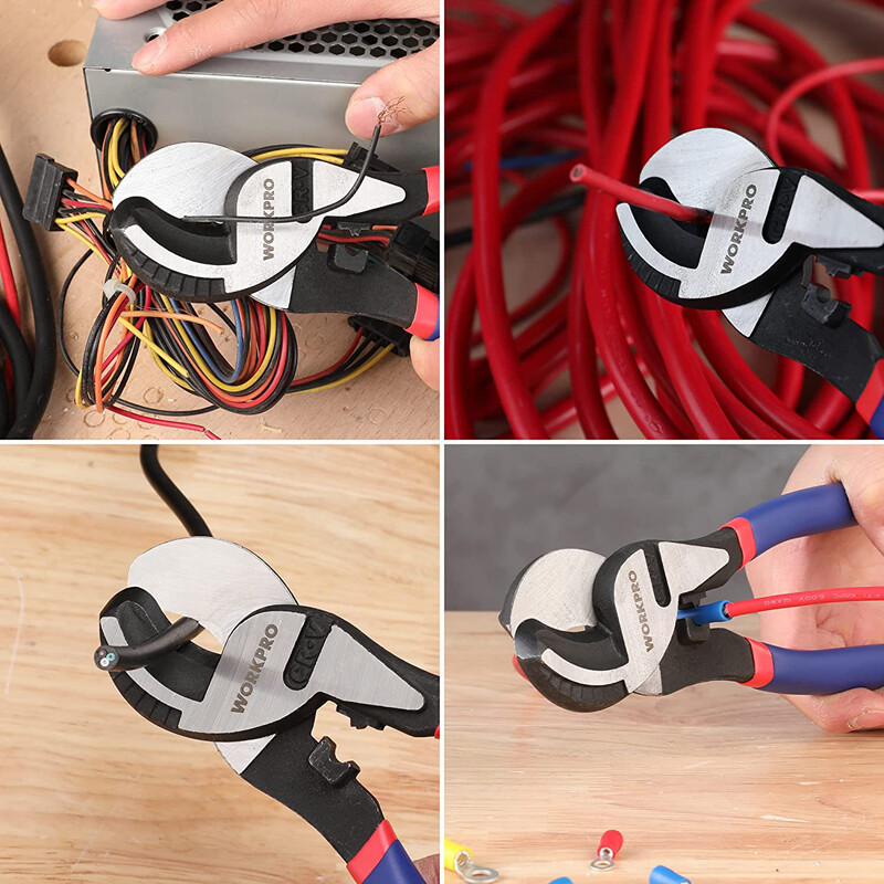 WORKPRO 9-1/4" High Leverage Cable Cutter Wire Cutter for Copper Wire Heavy Duty gallery
