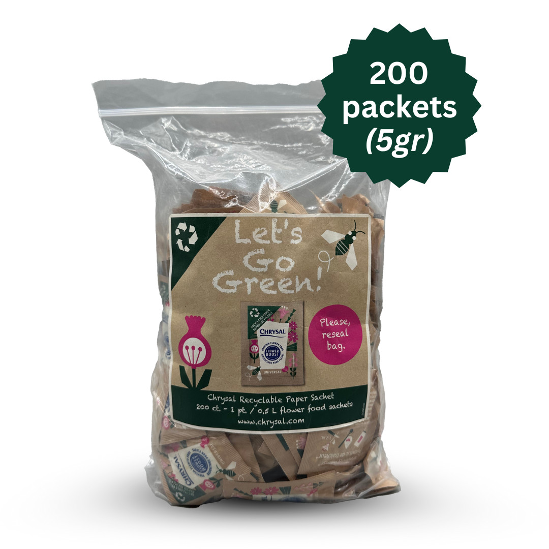 Chrysal Recyclable Paper Flower Food 1PT Sachets – 200 ct. (Bag) gallery