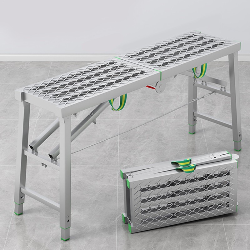 Height Adjustable Folding Non-slip Work Platform Bench Step Scaffolding - gallery