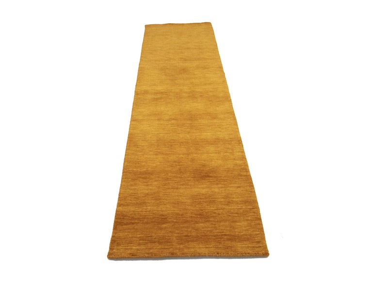 2'6x9'9 Orange Solid Hand-Loomed Gabbeh Runner Rug Oriental Carpet gallery