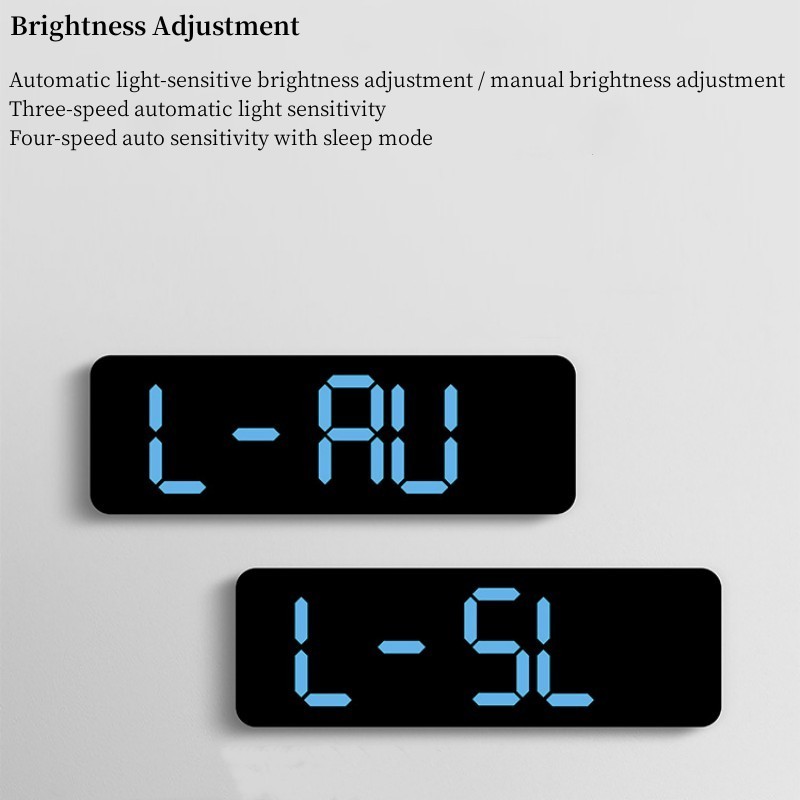 LED Digital Large Display Wall Desk Alarm Clock With Calendar Temperature Date gallery