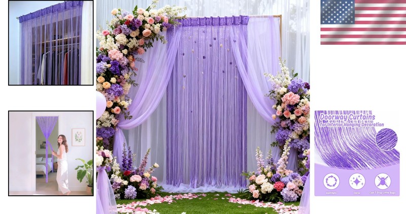 39x78in Decorative Sequin String Curtains - Effortless Boho Chic for Doorways gallery