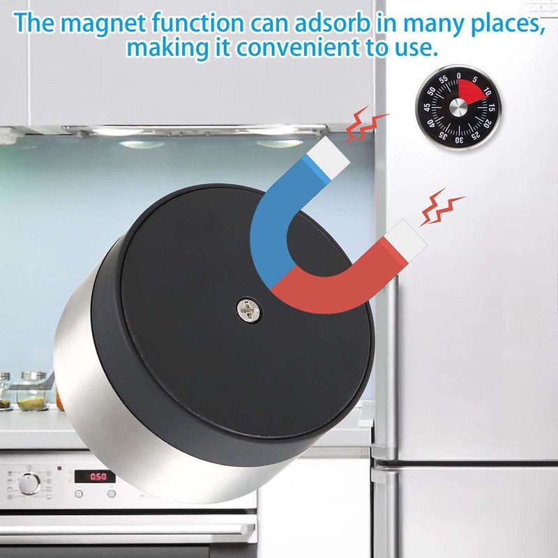 Kitchen Bar Stainless Steel Timer Mechanical Timer 60min Countdown Alarm Cooking gallery