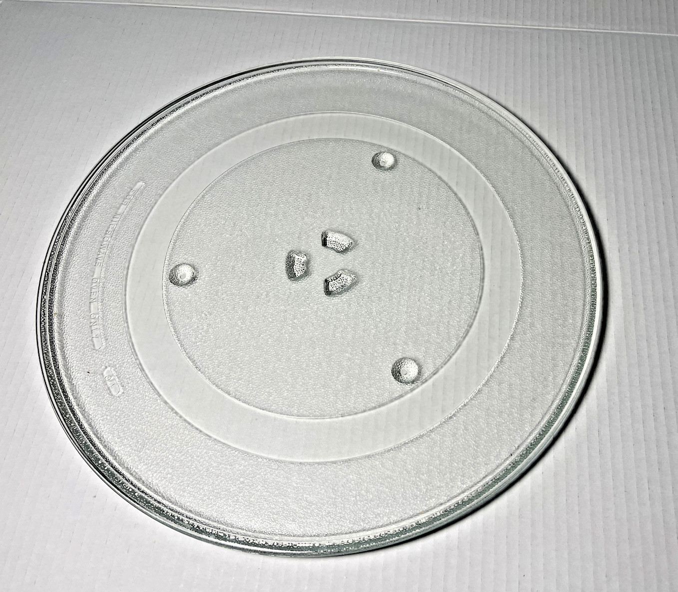 14 1/8" Microwave Glass Turntable Plate With Roller Ring - Unbranded gallery