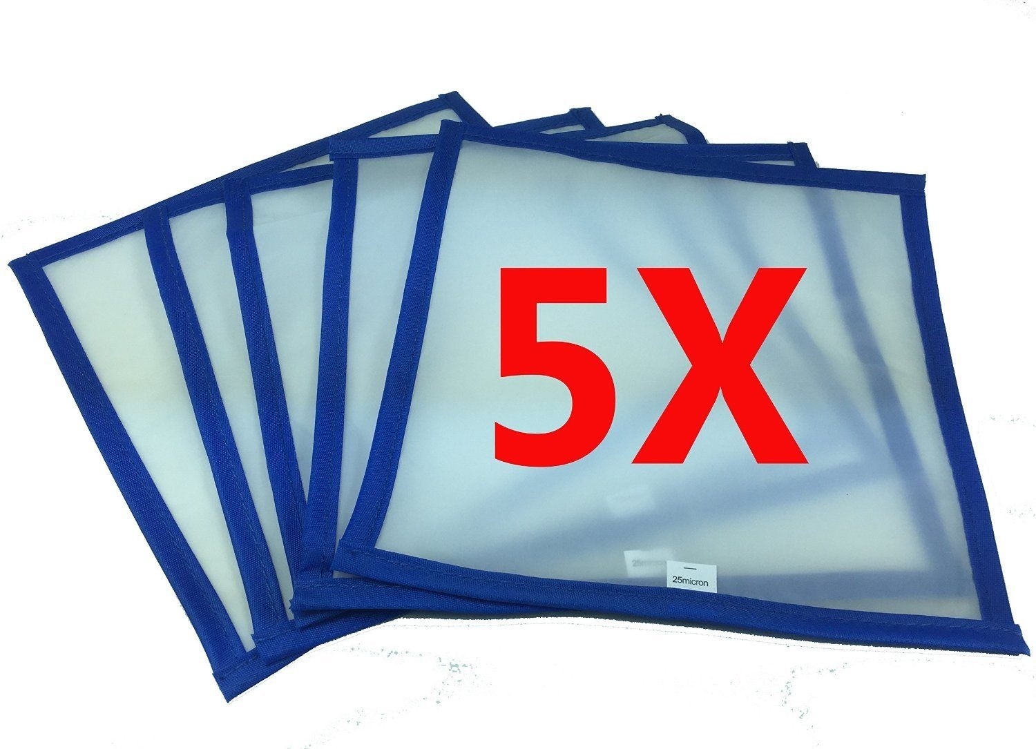 Top Rated Set of 5 High Quality Pressing Screen 25 Micron (5X25M) gallery