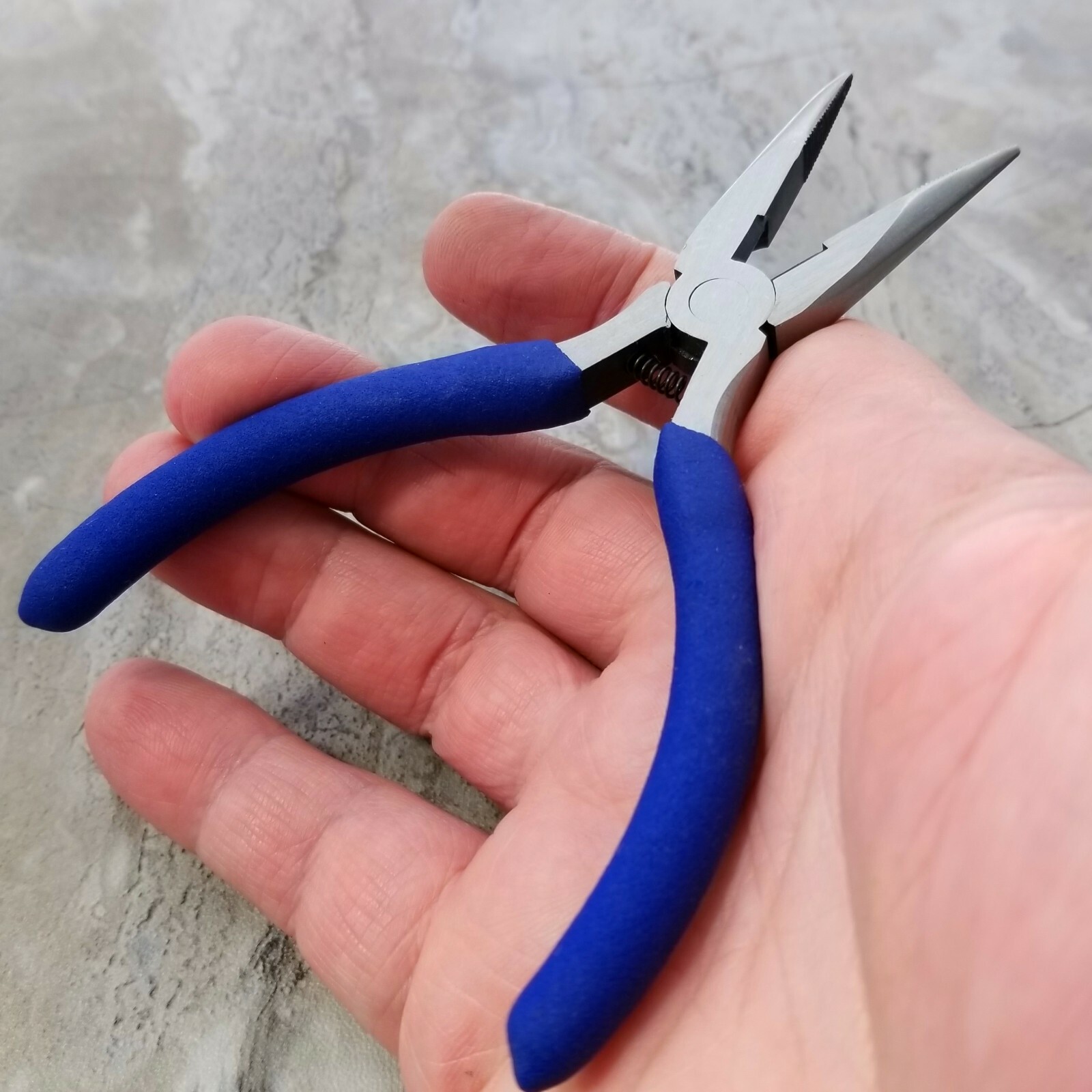 CTA 5 1/4" Spring Loaded Needle Nose Pliers Blue Handles gallery