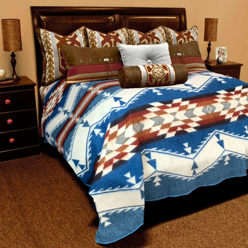 EXTRA LARGE SOFT & WARM ALPACA WOOL BLANKET 75"x90" SOUTH AMERICAN DESIGN gallery