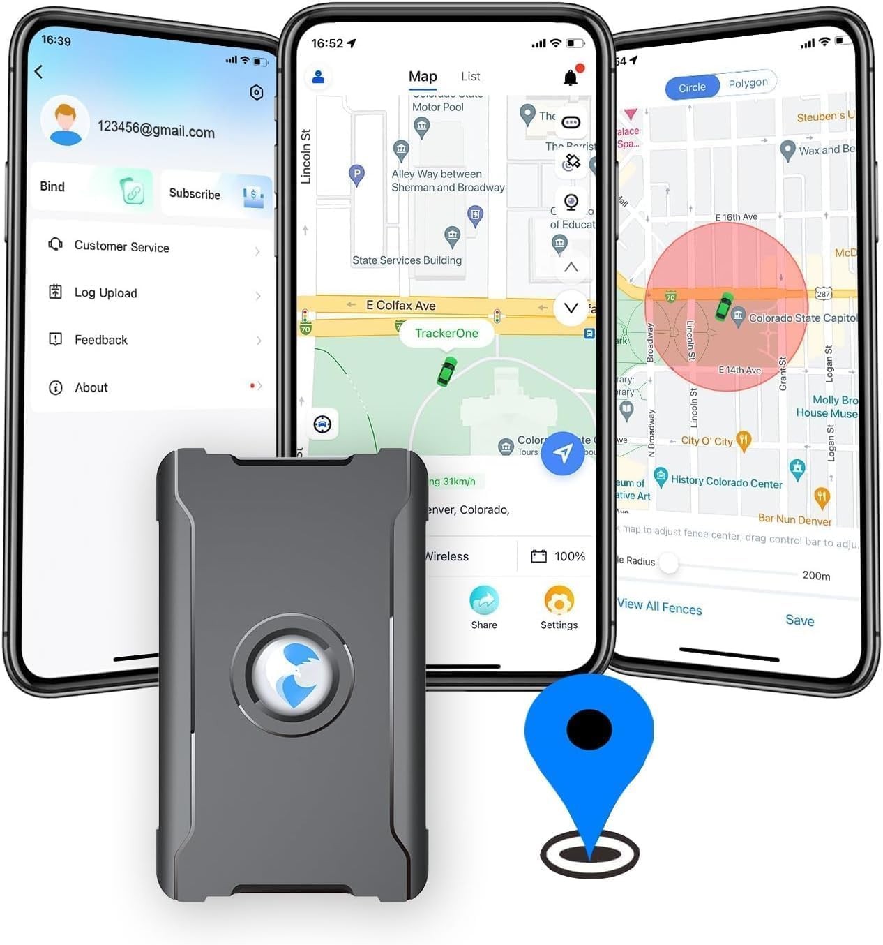GPS Tracker for Vehicles Cars Long Battery Life to 90 Days, Strong Magnet, Unlim gallery