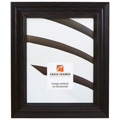 Craig Frames Wiltshire Ash 262, Ebony Black Hardwood Picture Frame