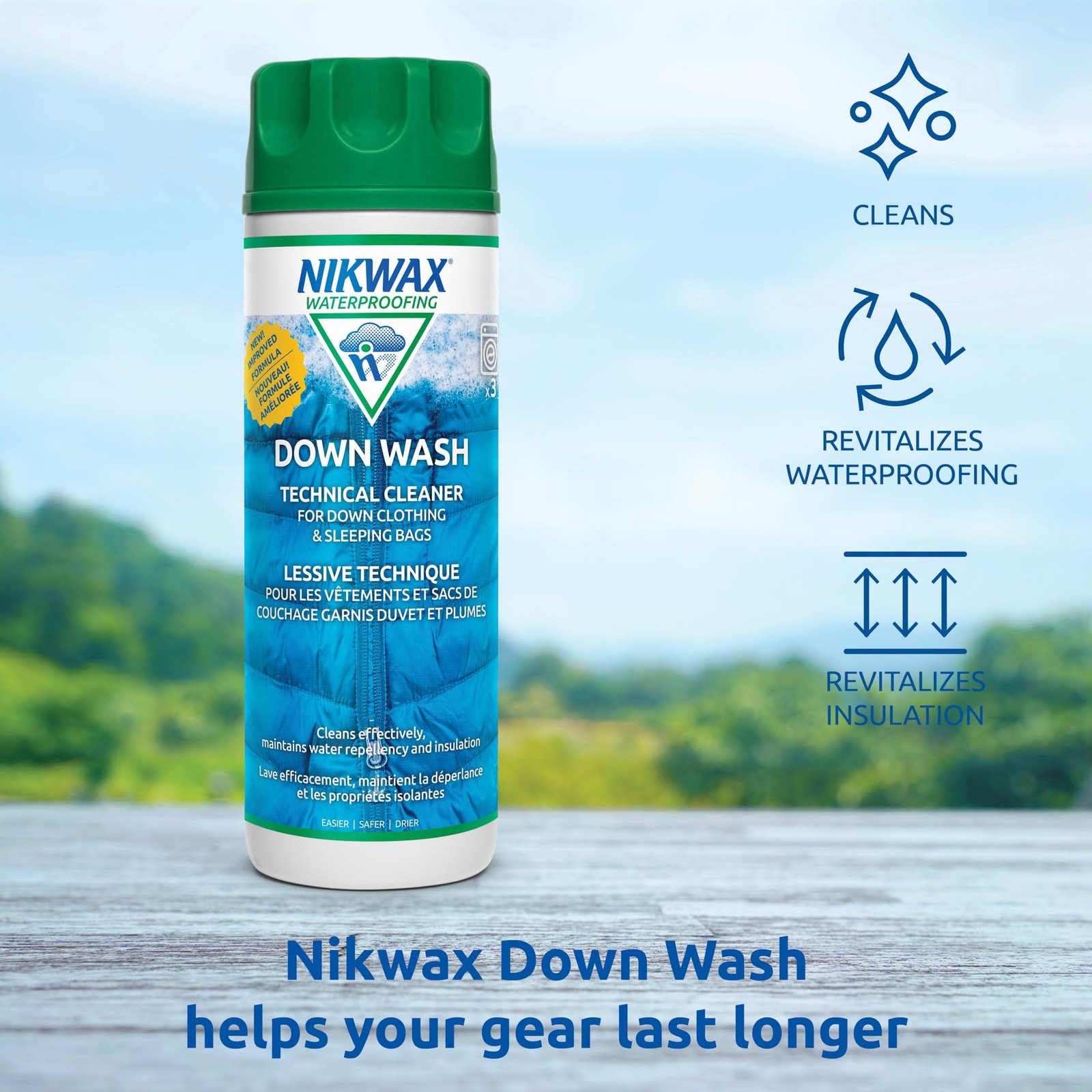 Nikwax Down Wash, 300ml, Detergent for down jackets and sleeping bags, outdoo... gallery