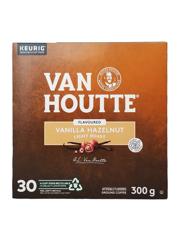 Van Houtte Vanilla Hazelnut Coffee, Light Roast, 30 K-Cups gallery