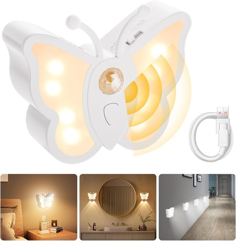 Motion Sensor Night Light, Rechargeable Stair Lights, Wireless with Magnetic ... gallery