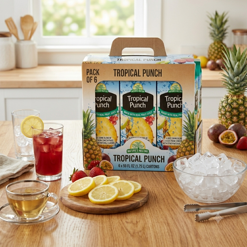 Nature's Nectar Tropical Punch Juice Drink 6 Pack 59 fl oz gallery