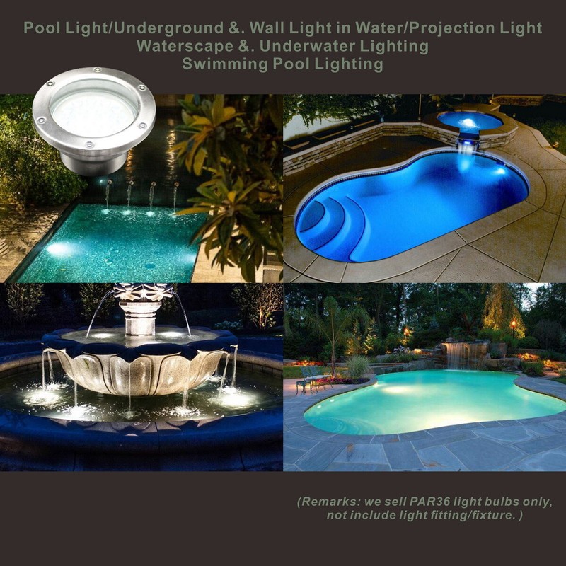 PAR36 LED Reflector Landscape Light Bulb G53 12V 9W Warm White Waterproof 810lm gallery