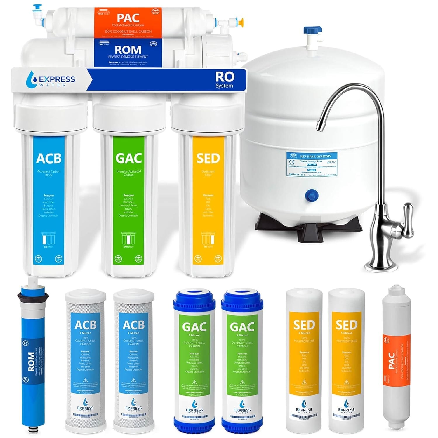 5 Stage Home Drinking Reverse Osmosis System PLUS Extra 4 Express Water Filters gallery
