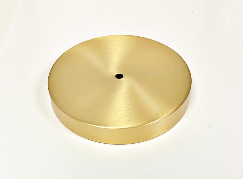 Lamp Parts-Solid Brass LAMP BASES-Round- 5",6",7" OR 8" Diam. 2 Finishes (1 Pc.) gallery