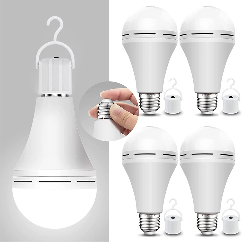 4 Pack Rechargeable Emergency Light Bulbs for Power Outage Battery Operated Bulb gallery