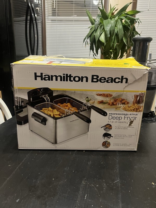 Hamilton Beach Electric Deep Fryer 2 Baskets Lid 4 5 Liters 19 Cups Oil ✅ gallery