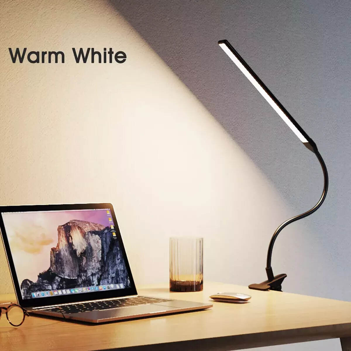 LED Desk lamp with Clamp, Eye-Caring Clip on Lights for Home Office, 3 Modes gallery