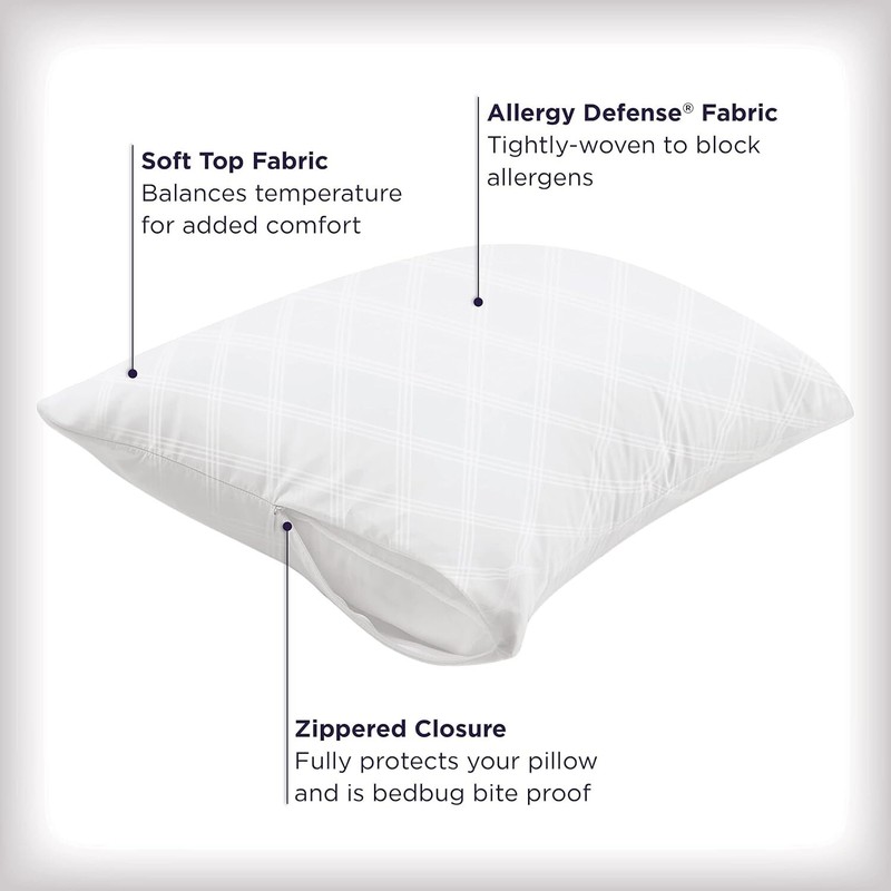 King Size AllerEase Pillow Protectors - 240 Thread Count and Allergy Defense gallery