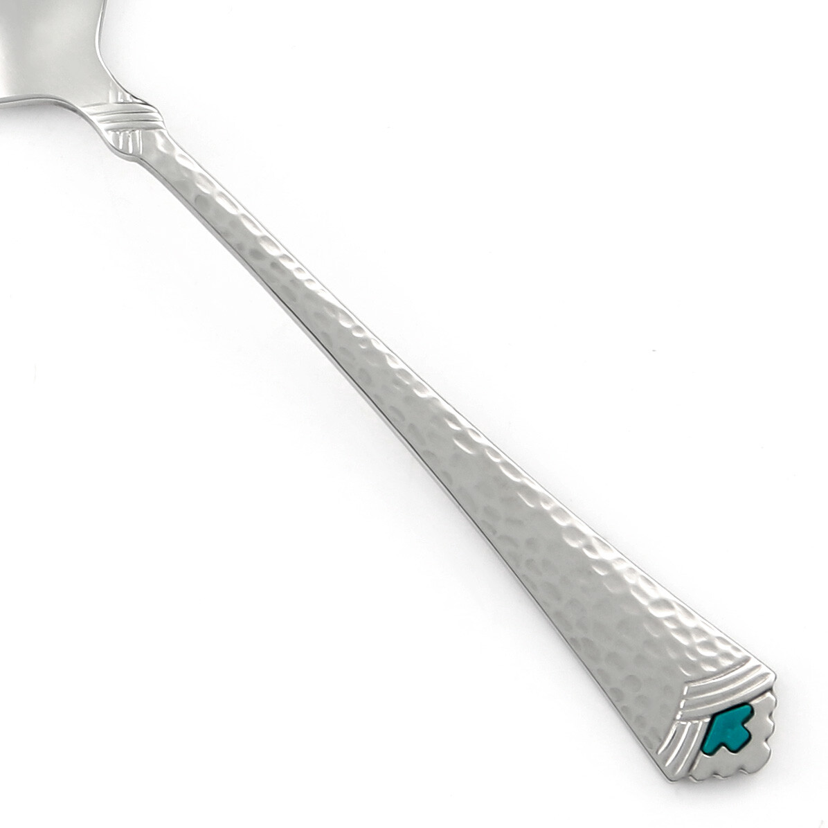 Oneida TESORO TURQUOISE Stainless Hammered Glossy Silverware CHOICE Flatware gallery
