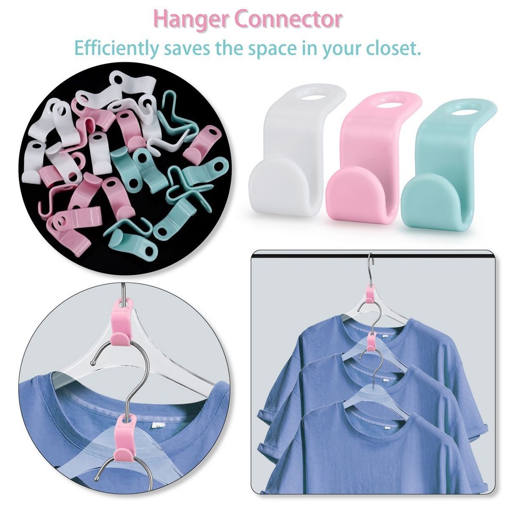 10/30/50 Space Saver Saving Clothes Hanger Connector Hook Cascading Home Hangers